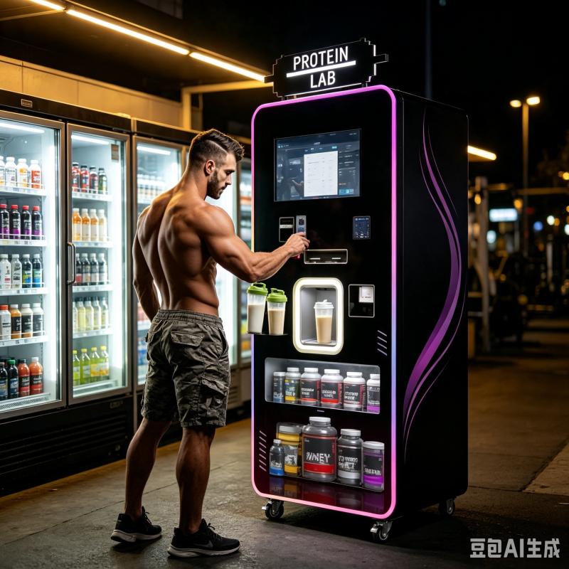 Nutrition Fitness Gym - プロテインシェイク自動販売機、カスタマイズ可能なスマート栄養ドリンクディスペンサー、フィットネスセンター・ジム用、高効率自動ミキサー