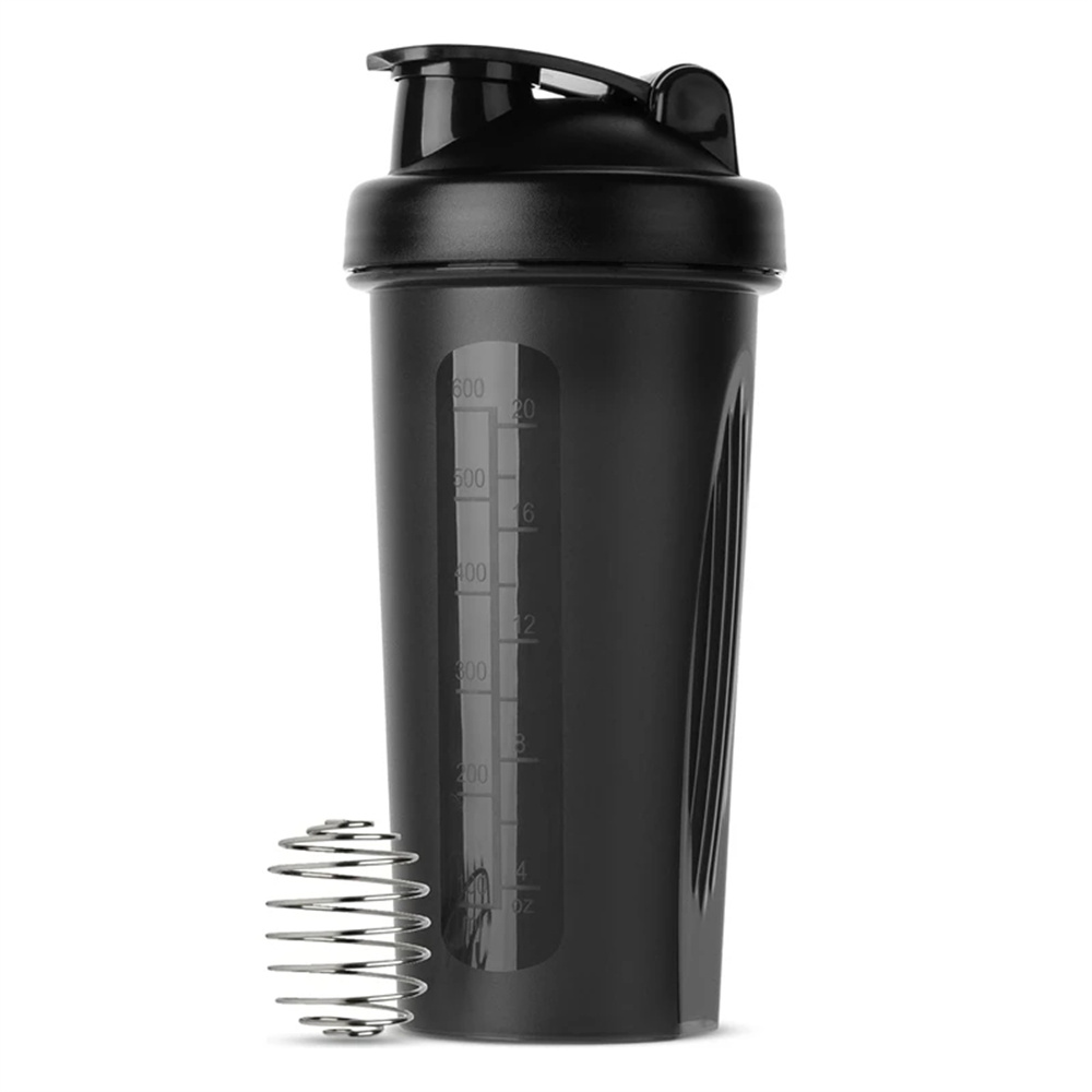 Nutrition And Fitness - 1個入り ポータブルプロテインシェイカー 600ml フィットネスボトル ワイヤーウィスクボール付き フィットネス愛好家やアスリート向け