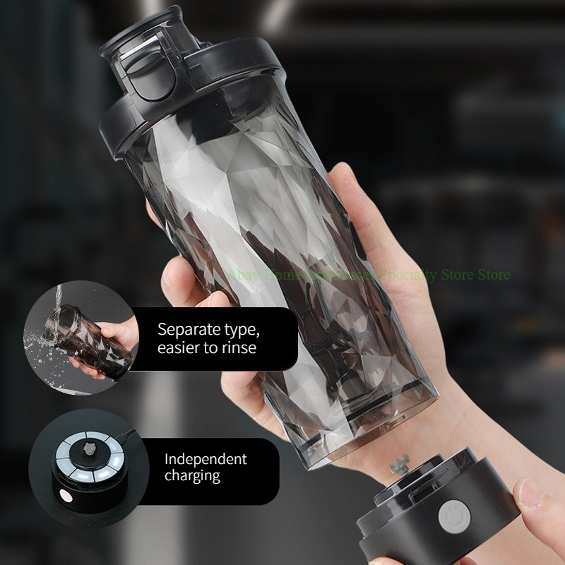 700ML充電式電動ミキシングシェーカーボトル プラスチック - Nutrition And Fitness のレビューと価格