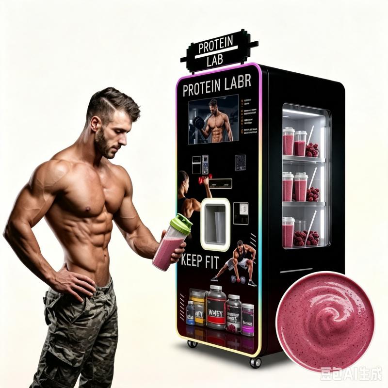 プロテインシェイク自動販売機、カスタマイズ可能なスマート栄養 - Nutrition Fitness Gym のレビューと価格